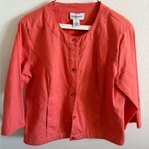 Peck & Peck Women's Vibrant Coral Blazer